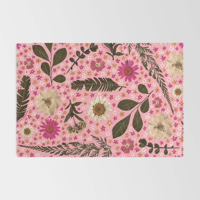 Dried Flower Print in Pink Rug Gallery Image 2