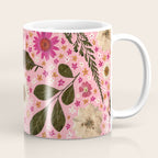 Dried Flower Print in Pink Coffee Mug Gallery Image 1