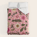 Dried Flower Print in Pink Duvet Cover Gallery Image 6