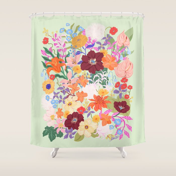 Splendid Flowers Shower Curtain Gallery Image 1