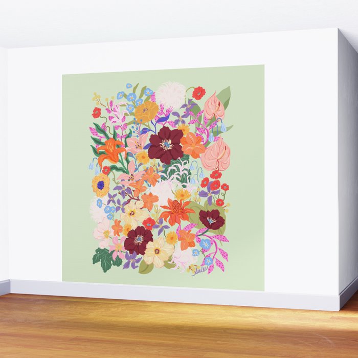 Splendid Flowers Wall Mural Gallery Image 2
