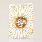 Gold Sunflower Drawing Stationery Card Gallery Image 2