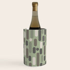 Morningside Heights Midcentury Modern Pattern in Gray, Almond, and Sage Green  Wine Chiller Gallery Image 1
