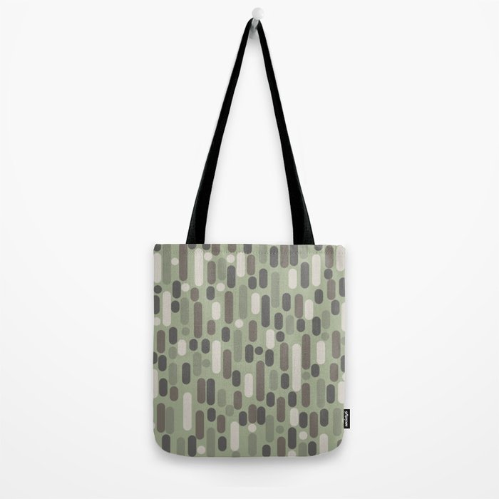 Morningside Heights Midcentury Modern Pattern in Gray, Almond, and Sage Green  Tote Bag Gallery Image 2