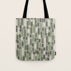 Morningside Heights Midcentury Modern Pattern in Gray, Almond, and Sage Green  Tote Bag Gallery Image 1