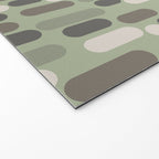 Morningside Heights Midcentury Modern Pattern in Gray, Almond, and Sage Green  Welcome Mat Gallery Image 2