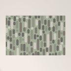 Morningside Heights Midcentury Modern Pattern in Gray, Almond, and Sage Green  Welcome Mat Gallery Image 1
