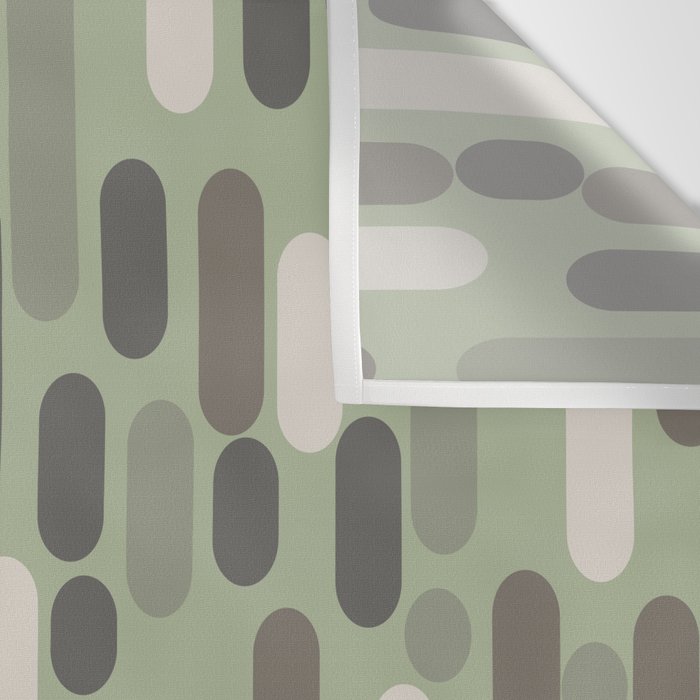Morningside Heights Midcentury Modern Pattern in Gray, Almond, and Sage Green  Wall Tapestry Gallery Image 3