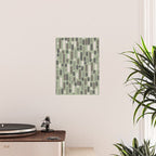Morningside Heights Midcentury Modern Pattern in Gray, Almond, and Sage Green  Poster Gallery Image 2