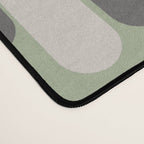 Morningside Heights Midcentury Modern Pattern in Gray, Almond, and Sage Green  Desk Mat Gallery Image 4