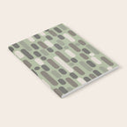 Morningside Heights Midcentury Modern Pattern in Gray, Almond, and Sage Green  Notebook Gallery Image 2