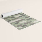 Morningside Heights Midcentury Modern Pattern in Gray, Almond, and Sage Green  Yoga Mat Gallery Image 2