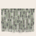 Morningside Heights Midcentury Modern Pattern in Gray, Almond, and Sage Green  Wall Hanging Gallery Image 1