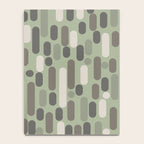 Morningside Heights Midcentury Modern Pattern in Gray, Almond, and Sage Green  Notebook Gallery Image 4