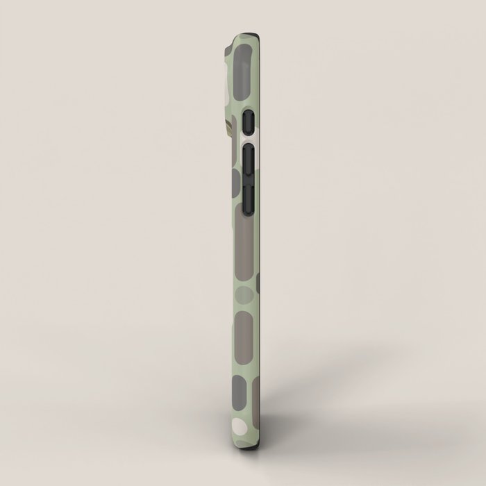 Morningside Heights Midcentury Modern Pattern in Gray, Almond, and Sage Green  iPhone Case Gallery Image 2