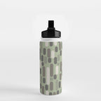 Morningside Heights Midcentury Modern Pattern in Gray, Almond, and Sage Green  Water Bottle Gallery Image 2
