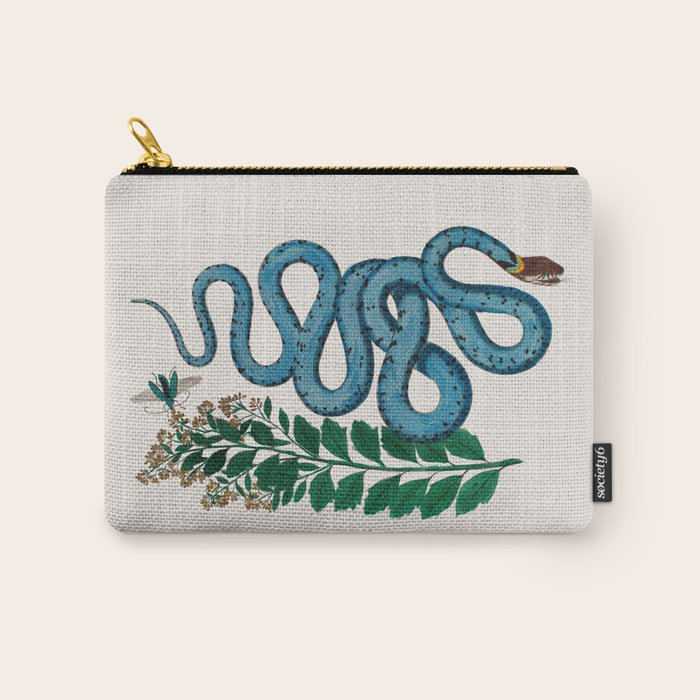 Albertus Seba Snakes Blue Snake  Carry All Pouch Gallery Image 1
