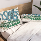 Albertus Seba Snakes Blue Snake  Pillow Sham Gallery Image 2