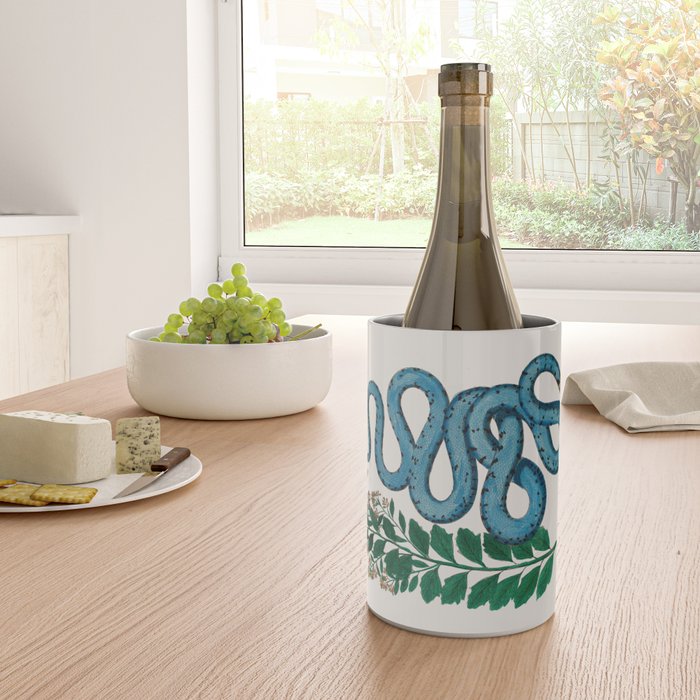 Albertus Seba Snakes Blue Snake  Wine Chiller Gallery Image 4