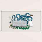 Albertus Seba Snakes Blue Snake  Desk Mat Gallery Image 1