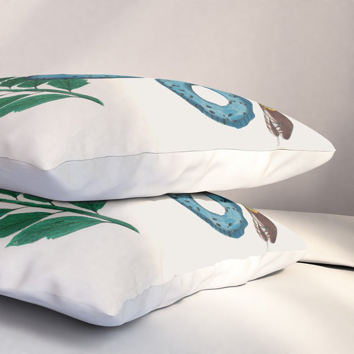 Albertus Seba Snakes Blue Snake  Pillow Sham Gallery Image 3