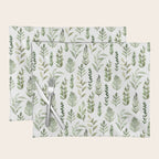 Watercolor leaves Placemat Gallery Image 1