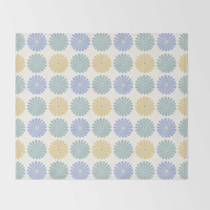 Retro Summer Daisies IV Throw Blanket Gallery Image 2