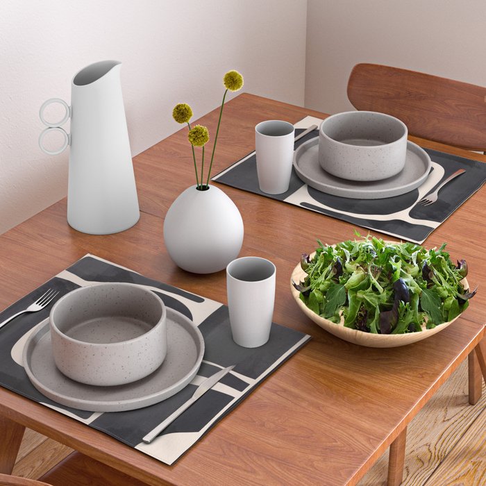 Modern Abstract Minimal Shapes 192 Placemat Gallery Image 2