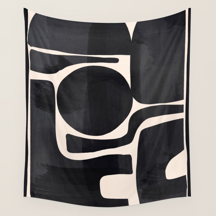 Modern Abstract Minimal Shapes 192 Wall Tapestry Gallery Image 1
