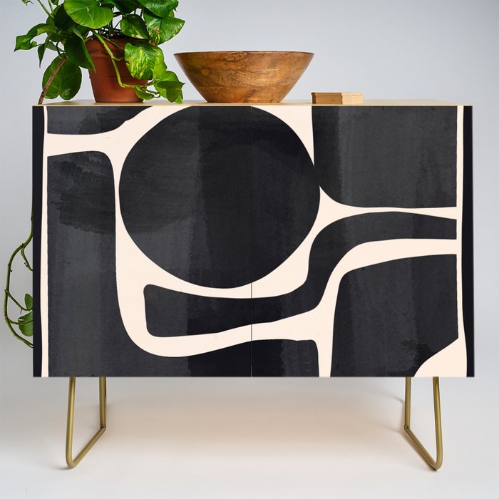 Modern Abstract Minimal Shapes 192 Credenza Gallery Image 1
