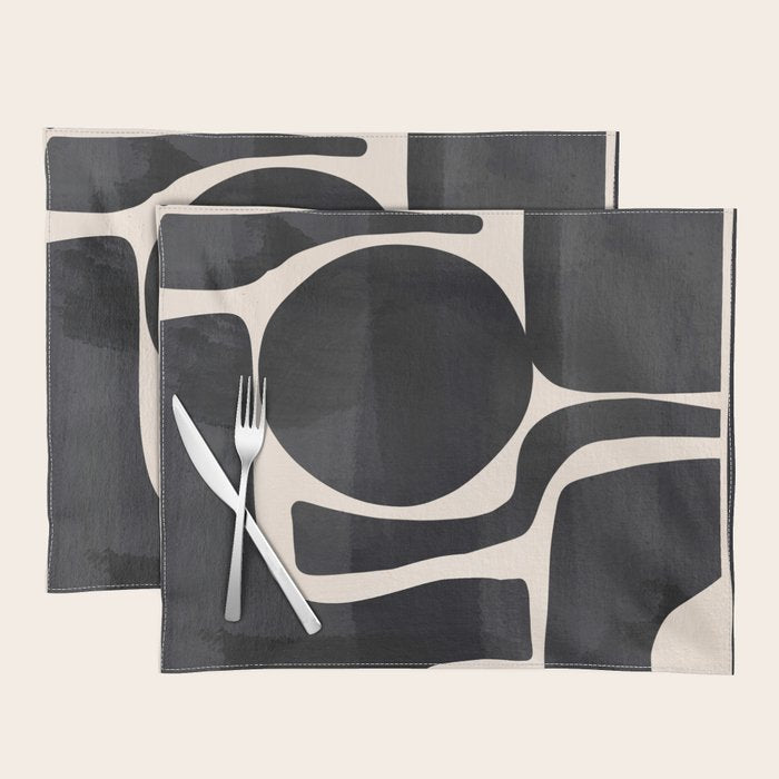 Modern Abstract Minimal Shapes 192 Placemat Gallery Image 1
