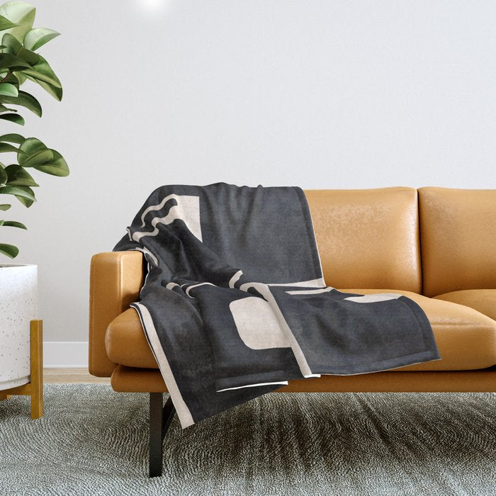 Modern Abstract Minimal Shapes 192 Throw Blanket Gallery Image 1