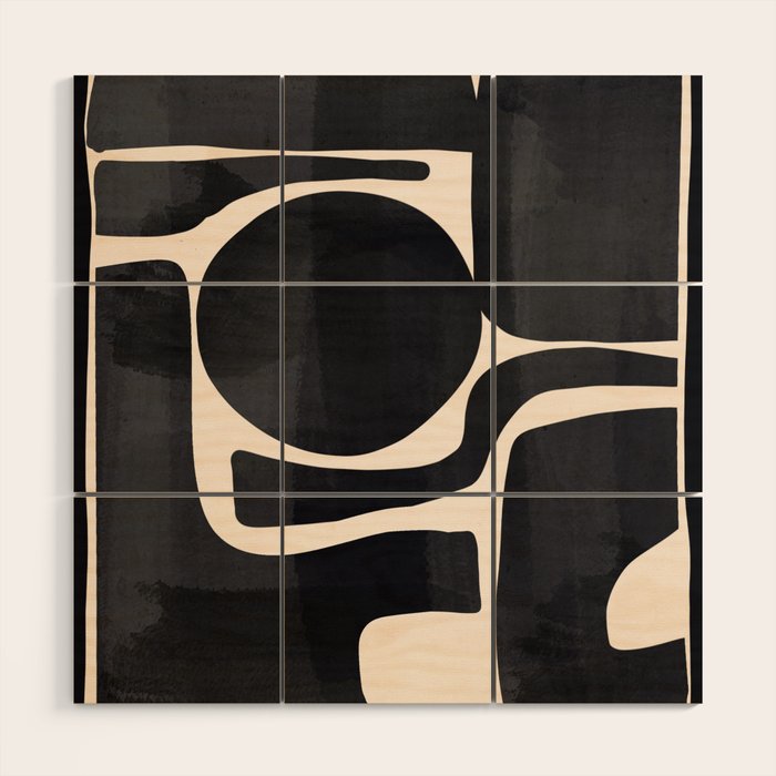 Modern Abstract Minimal Shapes 192 Wood Wall Art Gallery Image 1