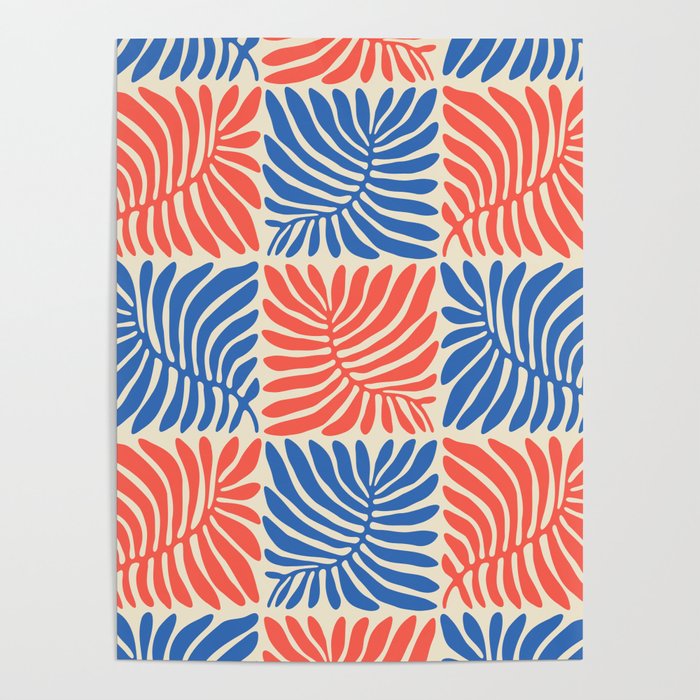 Abstract organic nature plant leaf pattern Poster Gallery Image 1