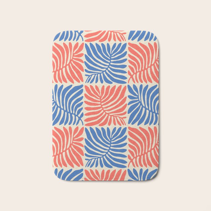 Abstract organic nature plant leaf pattern Bath Mat Gallery Image 1