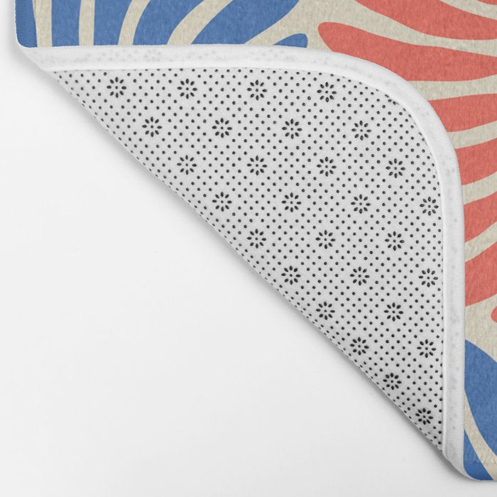 Abstract organic nature plant leaf pattern Bath Mat Gallery Image 2