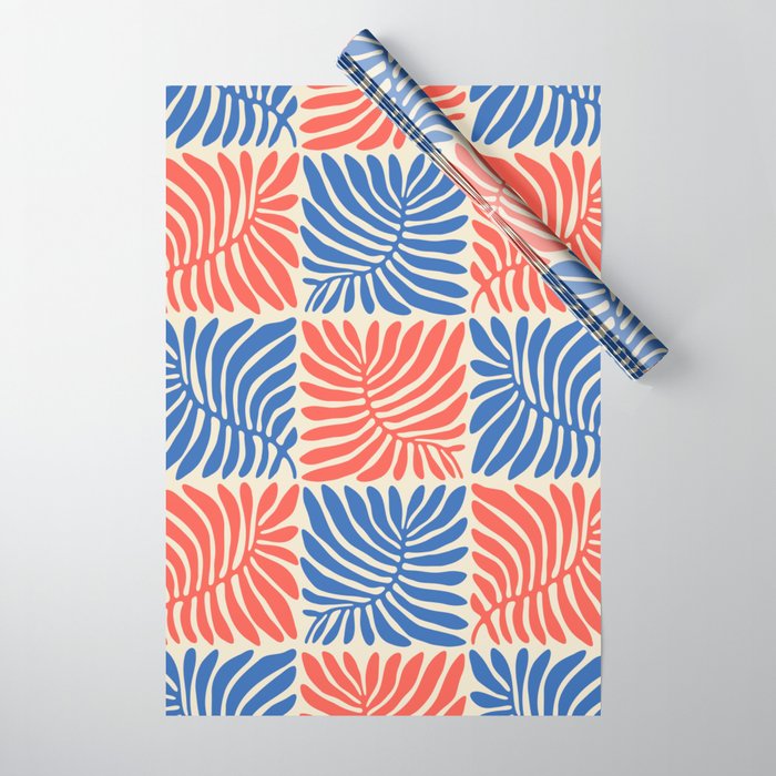 Abstract organic nature plant leaf pattern Wrapping Paper Gallery Image 1