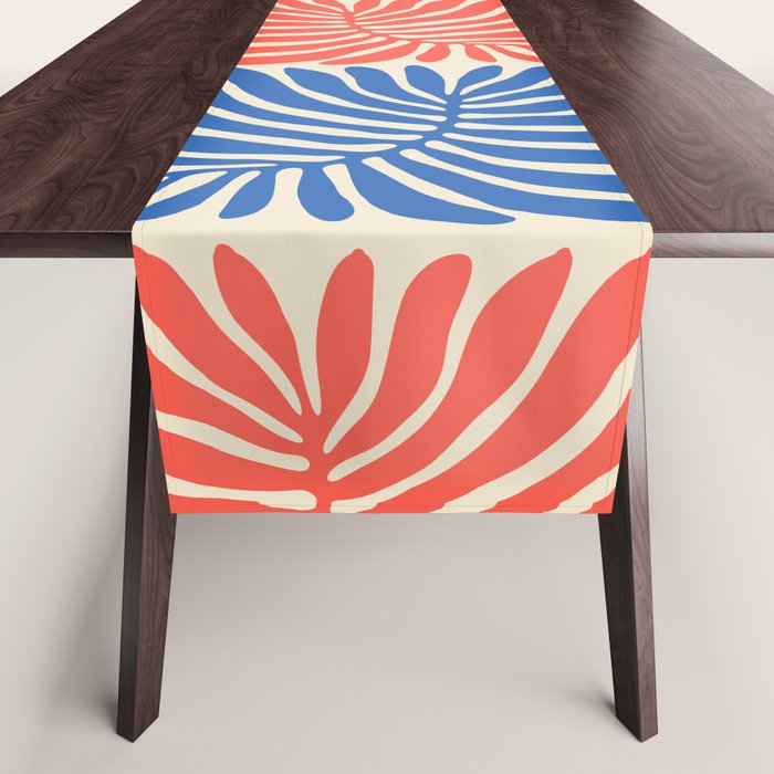 Abstract organic nature plant leaf pattern Table Runner Gallery Image 1