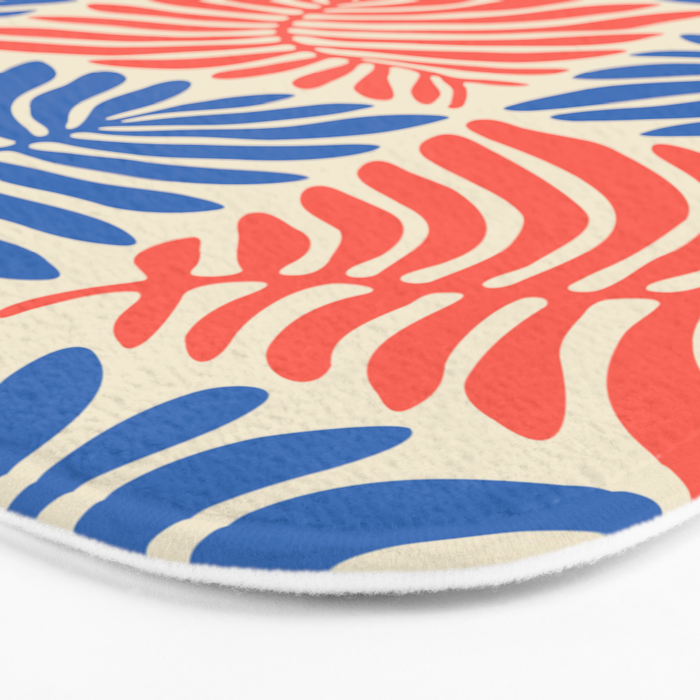 Abstract organic nature plant leaf pattern Bath Mat Gallery Image 3