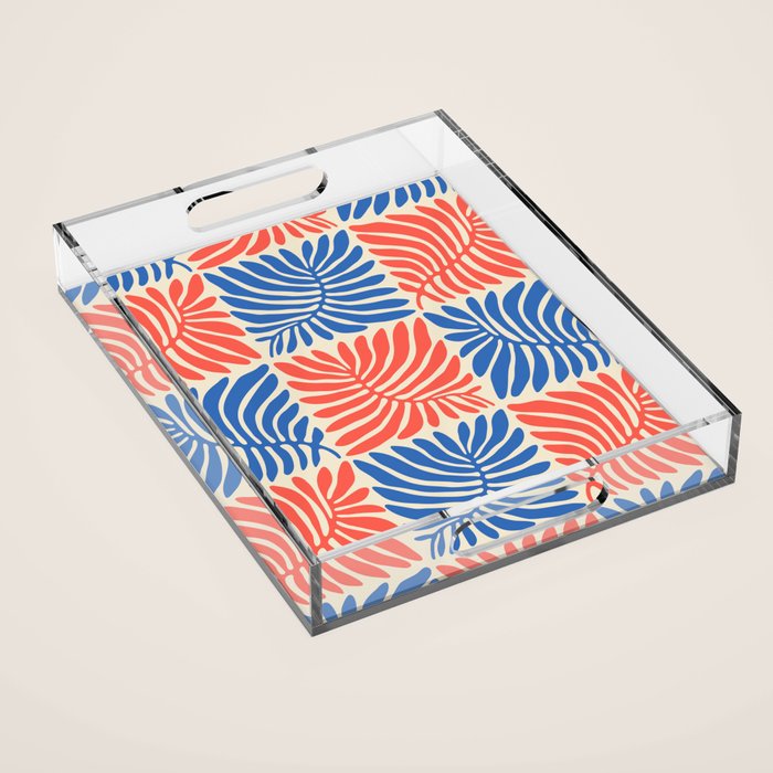 Abstract organic nature plant leaf pattern Acrylic Tray Gallery Image 1