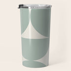 Bauhaus Mid Century Modern Geometric XII Sage Green Travel Mug Gallery Image 3