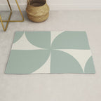 Bauhaus Mid Century Modern Geometric XII Sage Green Rug Gallery Image 1