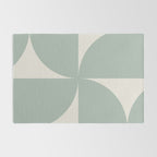Bauhaus Mid Century Modern Geometric XII Sage Green Rug Gallery Image 2