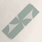 Bauhaus Mid Century Modern Geometric XII Sage Green Yoga Mat Gallery Image 1