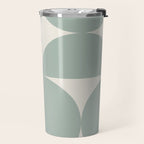 Bauhaus Mid Century Modern Geometric XII Sage Green Travel Mug Gallery Image 2