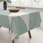 Bauhaus Mid Century Modern Geometric XII Sage Green Tablecloth Gallery Image 3