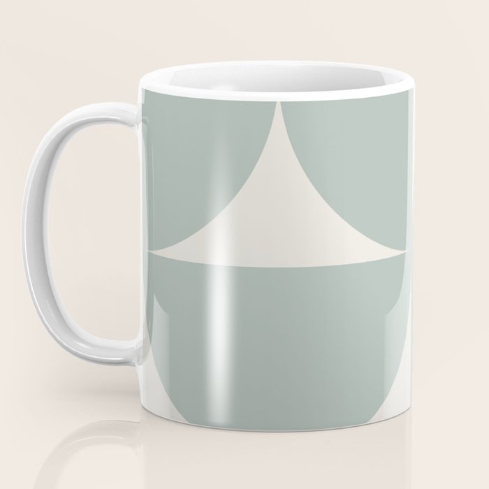 Bauhaus Mid Century Modern Geometric XII Sage Green Coffee Mug Gallery Image 3
