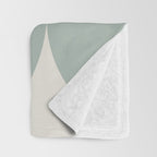 Bauhaus Mid Century Modern Geometric XII Sage Green Throw Blanket Gallery Image 3