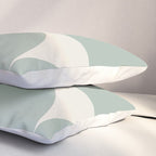 Bauhaus Mid Century Modern Geometric XII Sage Green Pillow Sham Gallery Image 3