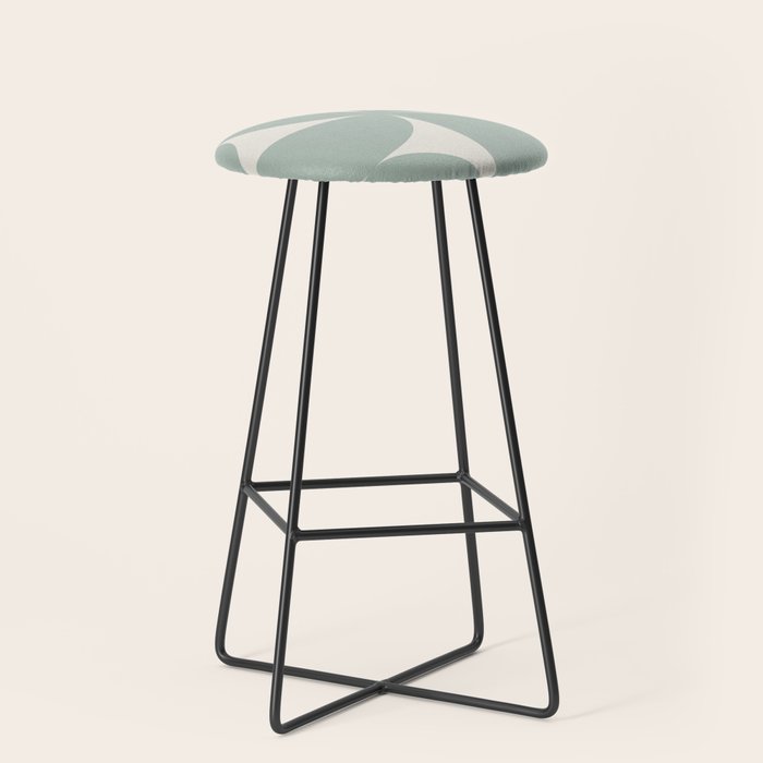 Bauhaus Mid Century Modern Geometric XII Sage Green Stool Gallery Image 1